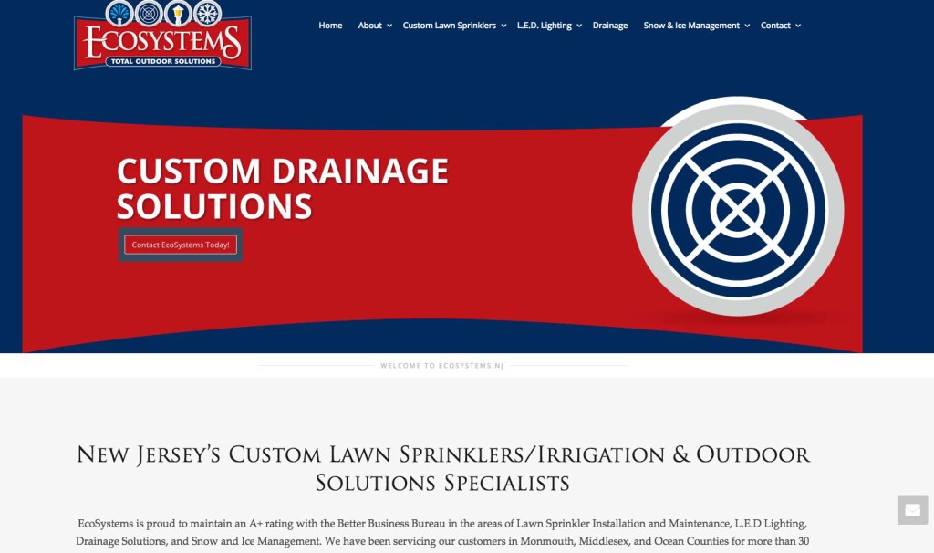 Lawncare Lighting Drainage Landscape Website Deisgn