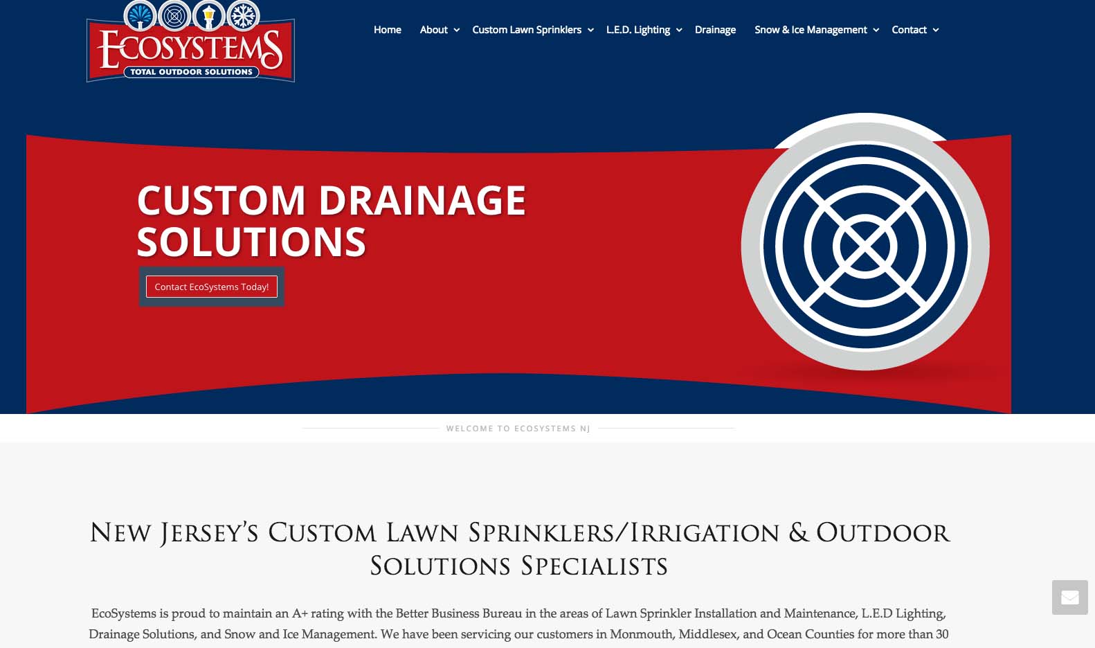Lawncare Lighting Drainage Landscape Website Deisgn Seo