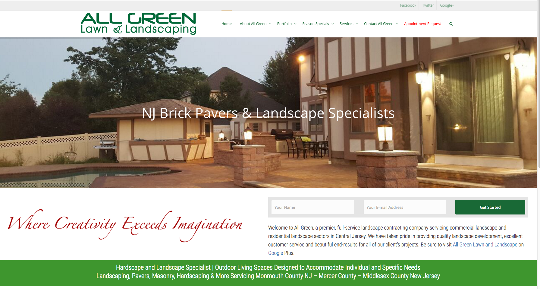 All Green Lawn Landscape Pavers