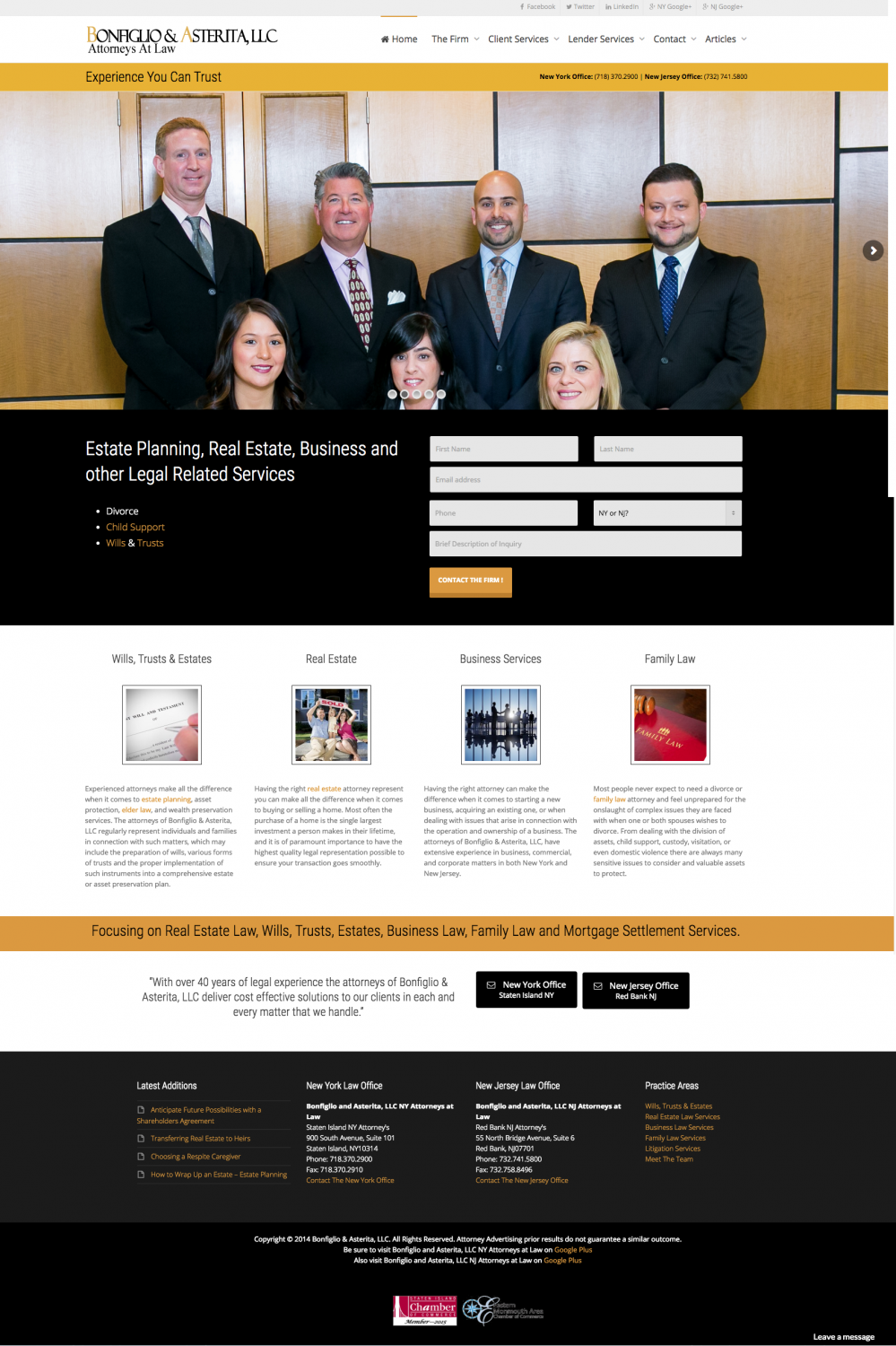 Bonfigliop Asterita Law Website Design