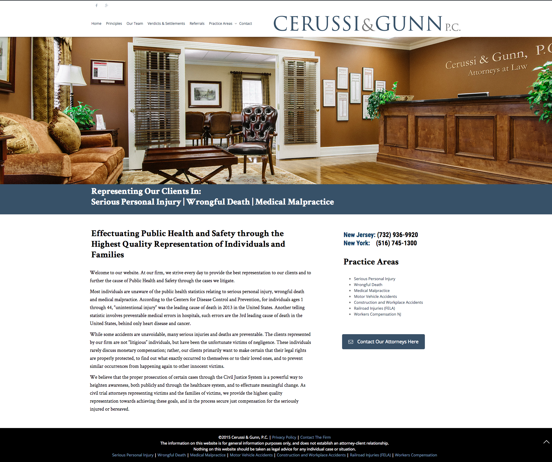 Cerussi Law Website Design SEO