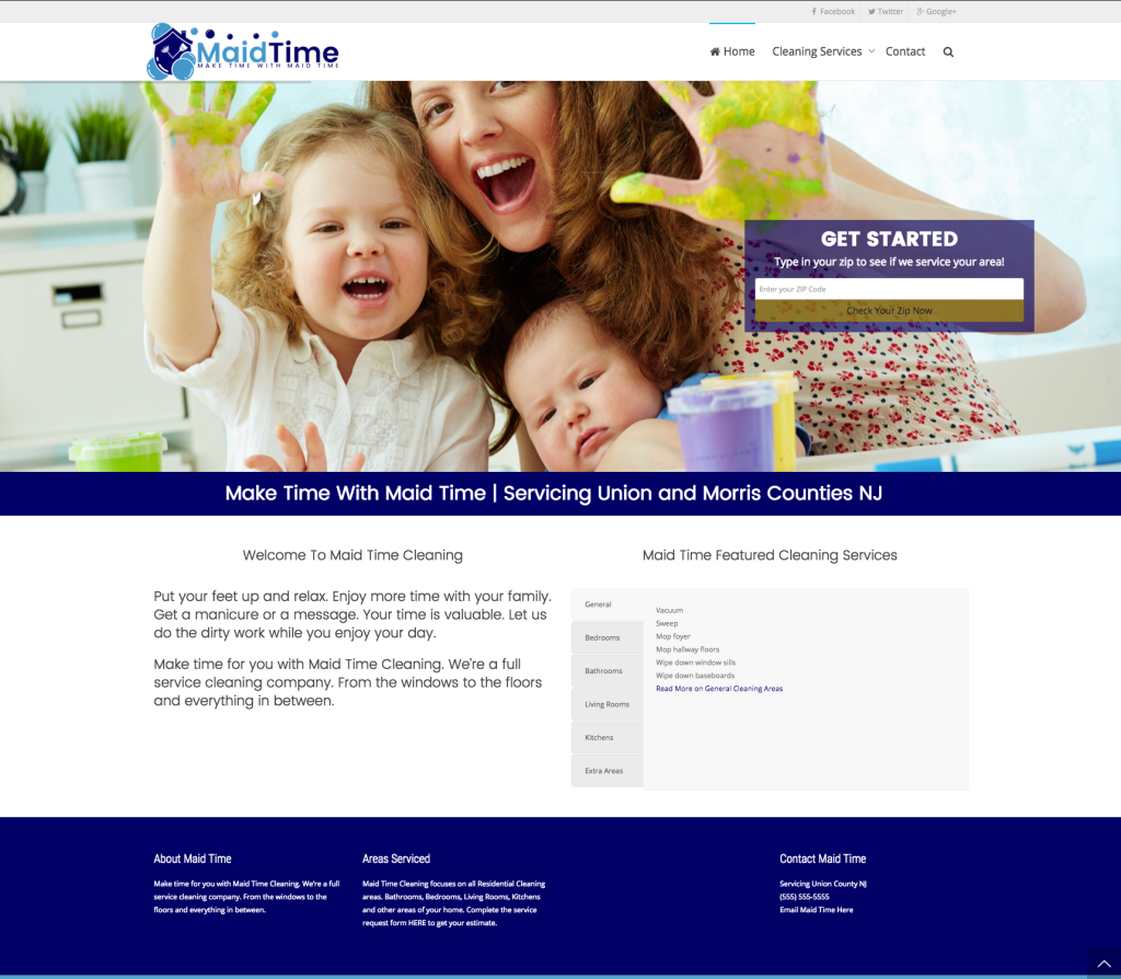 Cleaning Service Website Design SEO