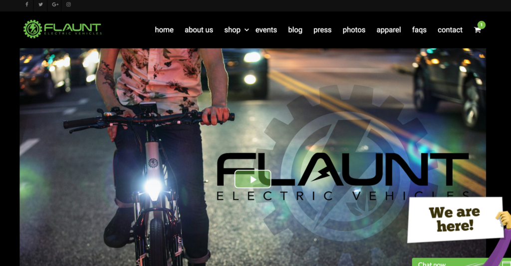 Flaunt Ebikes, Ecommerce Website Design
