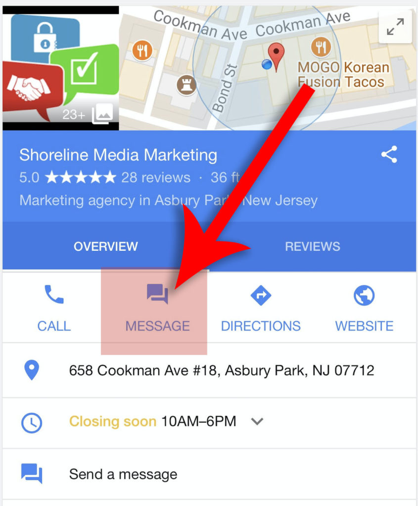 Google My Business Messaging Feature