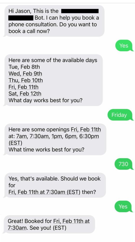 AI Conversational Appointment Booking