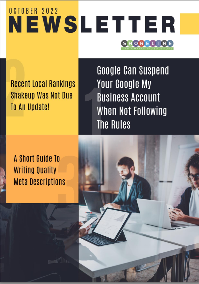 SEO Newsletter Shoreline Digital Marketing October