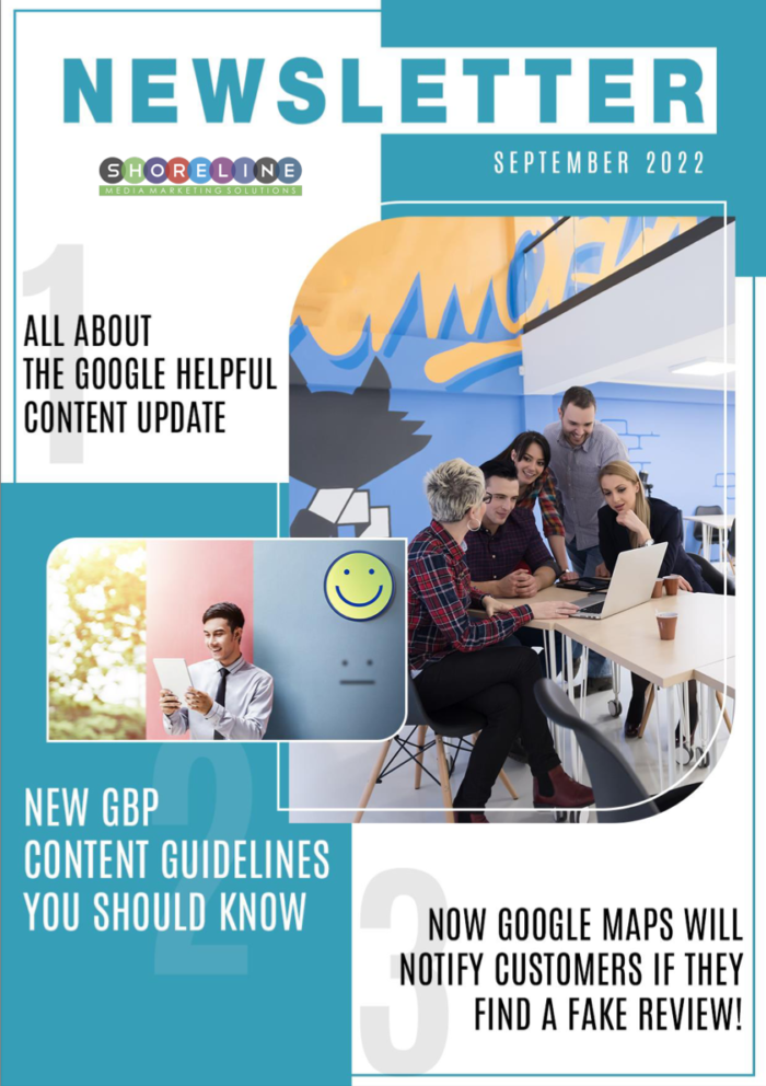 SEO Newsletter Shoreline Digital Marketing September